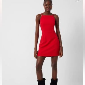 French Connection Whisper Light Square Neck Mini Dress Red Size 0